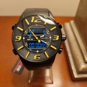 Brand New Yellow Weide Sport Analog-Digital Dual Time Men's Watch